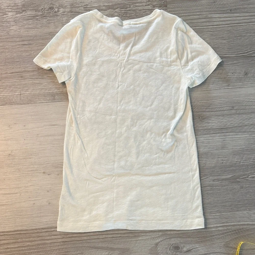 J Crew Size Small T-Shirt with Grey Floral Design 100% Cotton - Picture 7 of 7